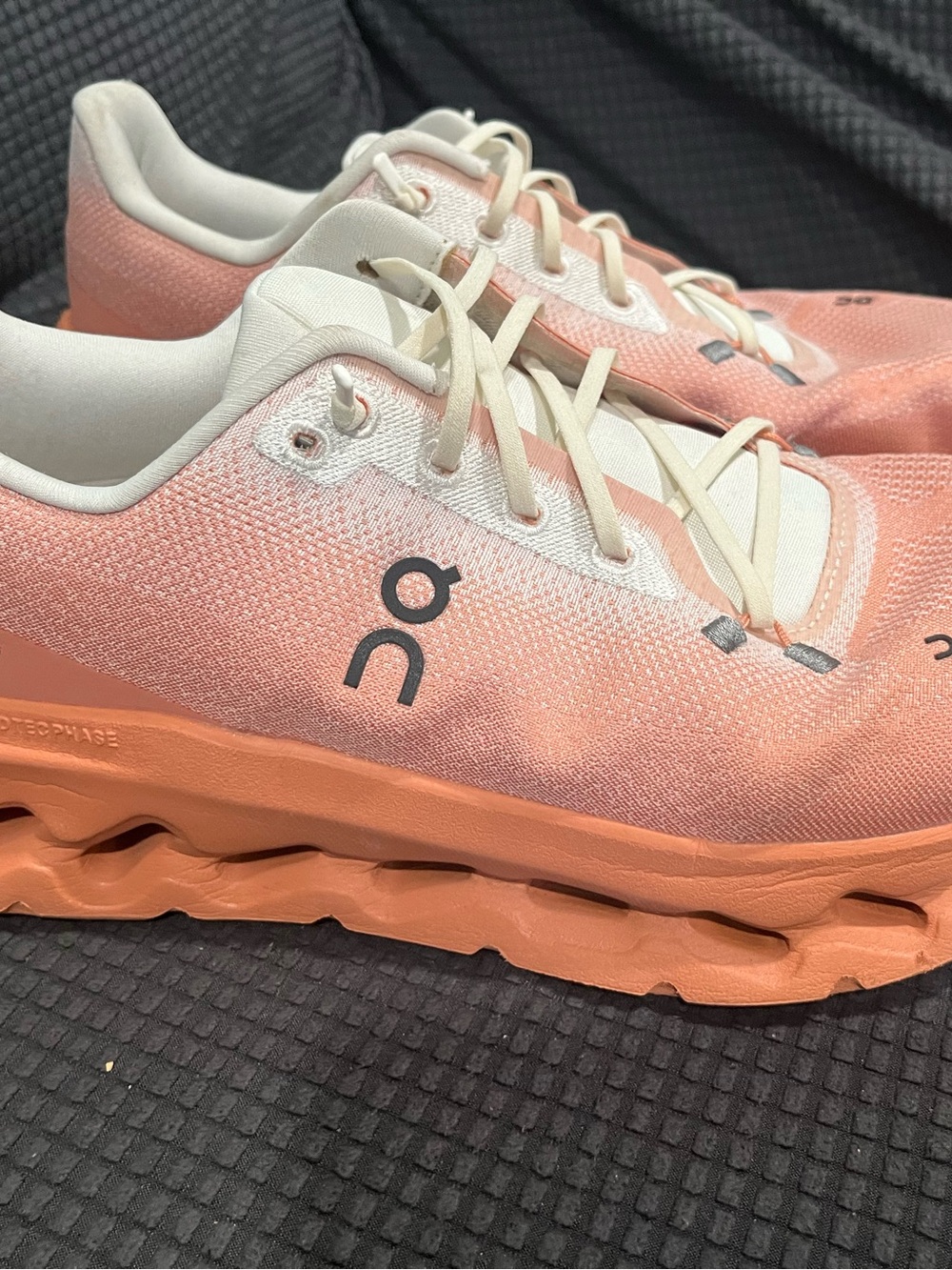 On Women's Coral Peach Cloudtec Running Sneakers